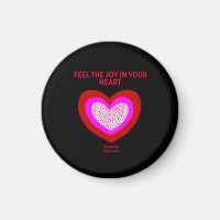 Joyful Heart Round Magnet