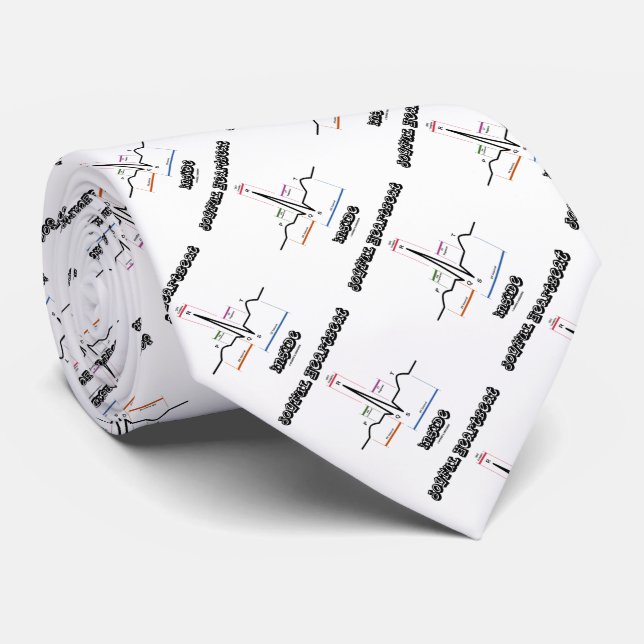 Joyful Heartbeat Inside ECG EKG Electrocardiogram Tie (Rolled)