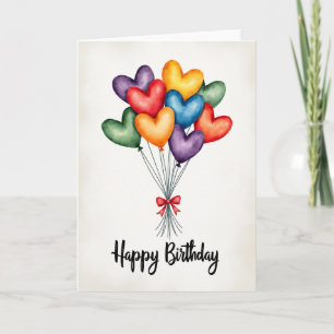 Joyful Hearts Birthday Card