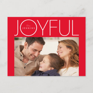 JOYFUL HOLIDAY Add Your Photo Postcard