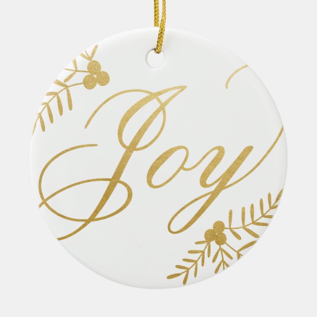 Joyful Holiday Ceramic Tree Decoration (Front)