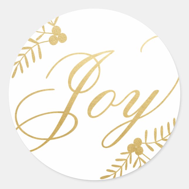 Joyful Holiday Classic Round Sticker (Front)