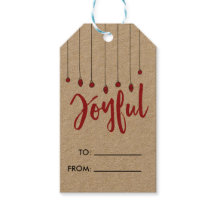 Joyful Holiday gift tag