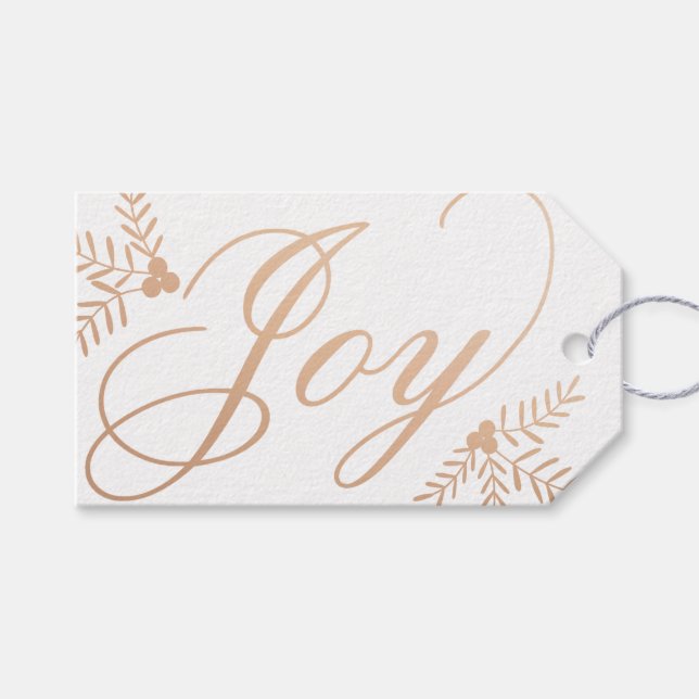 Joyful Holiday Gift Tags (Front (Horizontal))