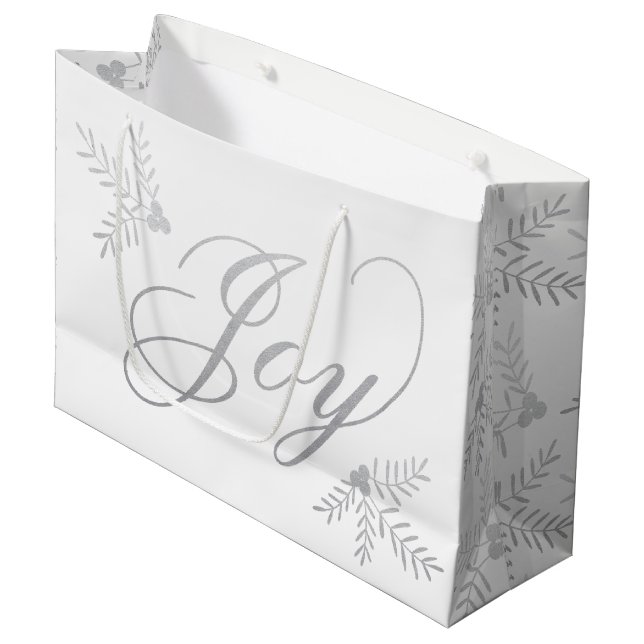 Joyful Holiday Large Gift Bag (Front Angled)