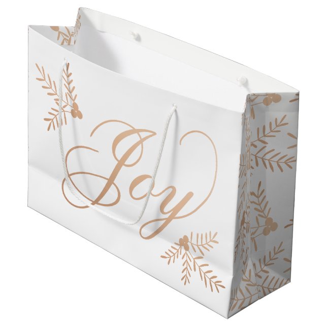 Joyful Holiday Large Gift Bag (Front Angled)