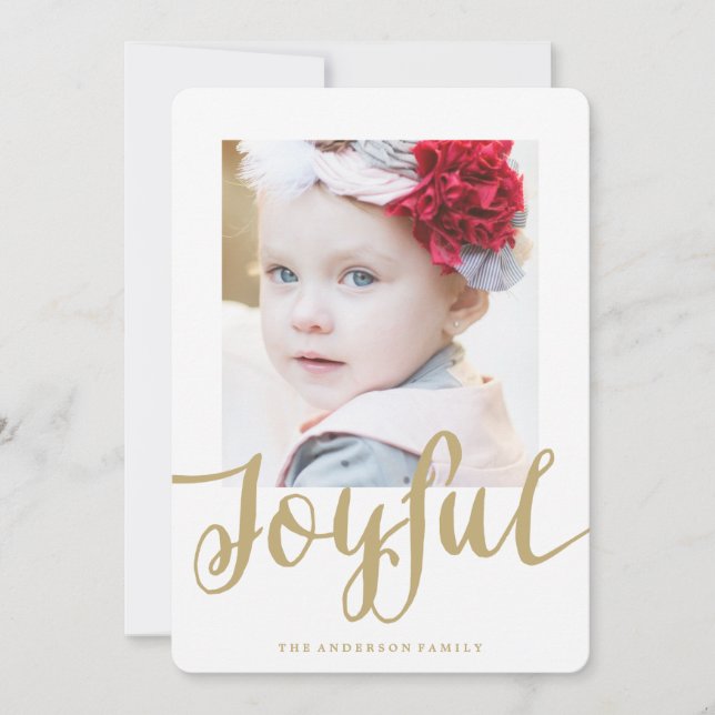 Joyful | Holiday Photo Card (Front)