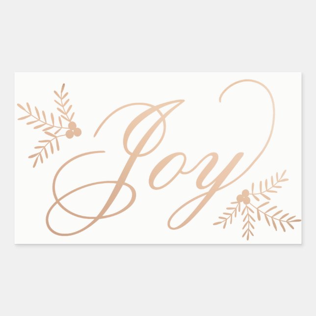 Joyful Holiday Rectangular Sticker (Front)