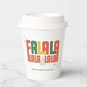 Joyful Holiday Season Choir Carols Retro Christmas Paper Cups