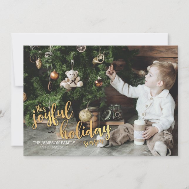 Joyful Holiday Season Gold Card (Front)
