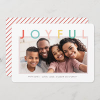 Joyful Holidays Modern Simple Colourful