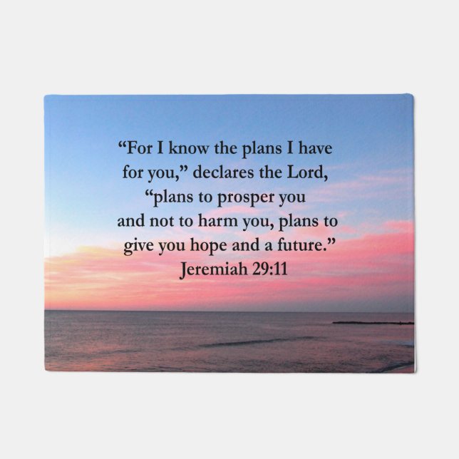 JOYFUL JEREMIAH 29:11 SUNRISE DOORMAT (Front)