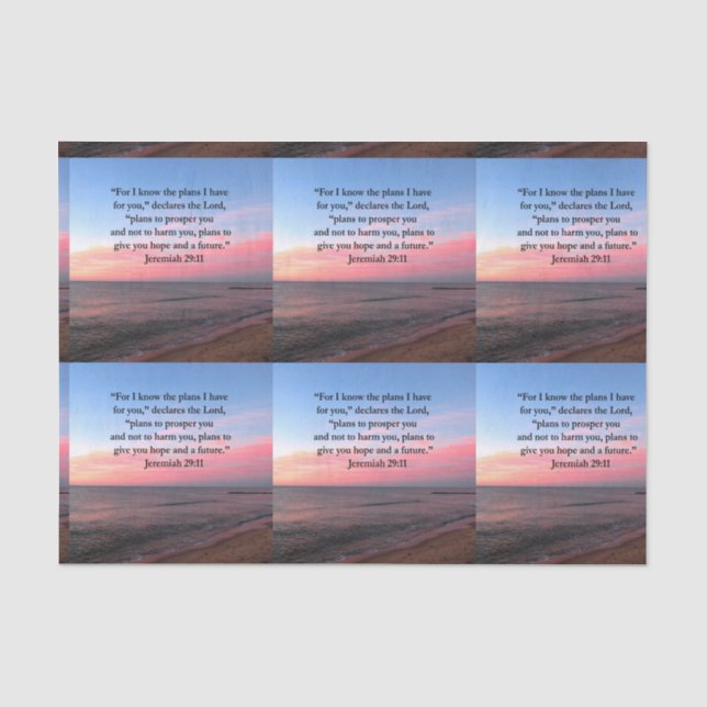 JOYFUL JEREMIAH 29:11 SUNRISE TISSUE PAPER (Front)