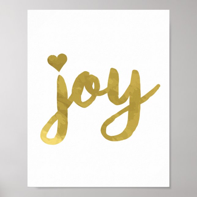 Joyful Joyful I've Got Joy Full of Joy Gold Art Poster (Front)