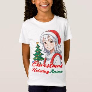 Joyful kawaii girl - Christmas Holiday Anime T-Shirt