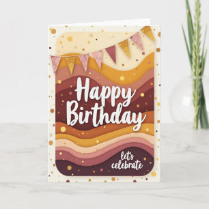 Joyful Layered Waves Card