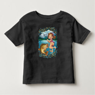 Joyful Leap With Finned Friend Toddler T-Shirt
