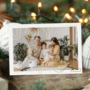 Joyful Letters Foil Holiday Card