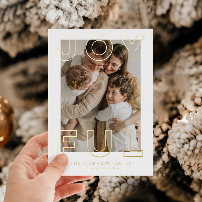 Joyful Letters Foil Holiday Card (Creator Uploaded)