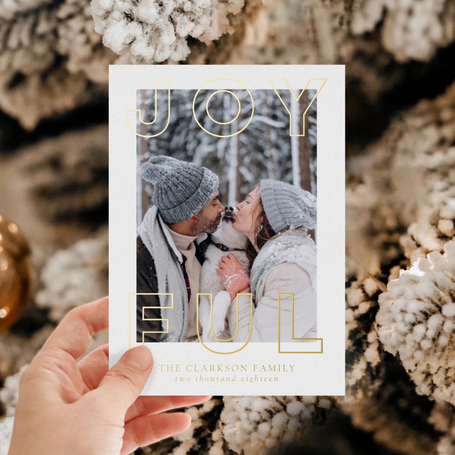 Joyful Letters Foil Holiday Card (Creator Uploaded)