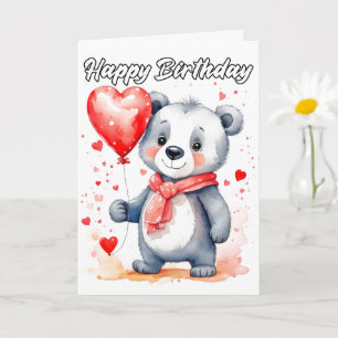 Joyful Little Koala Bear Happy Birthday Card