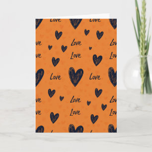 Joyful Love Scratched Heart Card