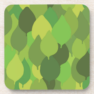 Joyful Lush Leaves - seamless surface pattern. Coaster