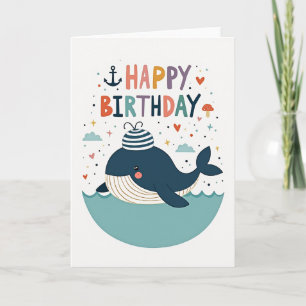 Joyful Marine Creature Birthday Card