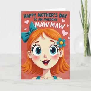 Joyful Maw Maw Mothers Day Card