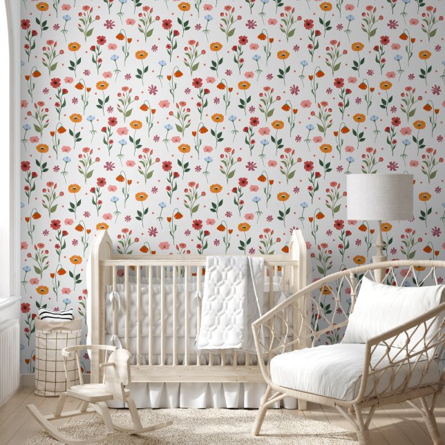 Joyful Meadow of Flowers Wallpaper (Kids)