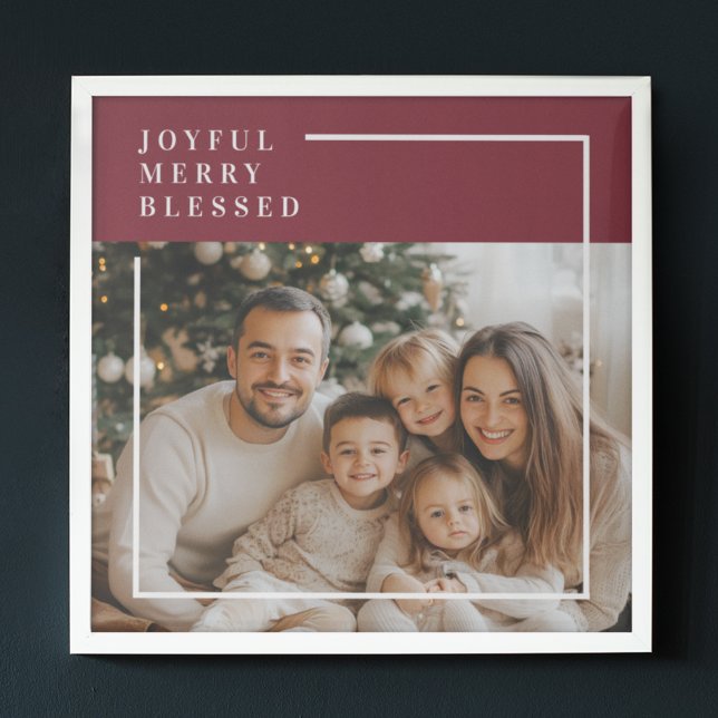 Joyful Merry Blessed Personalized Christmas Family Poster (Creator Uploaded)