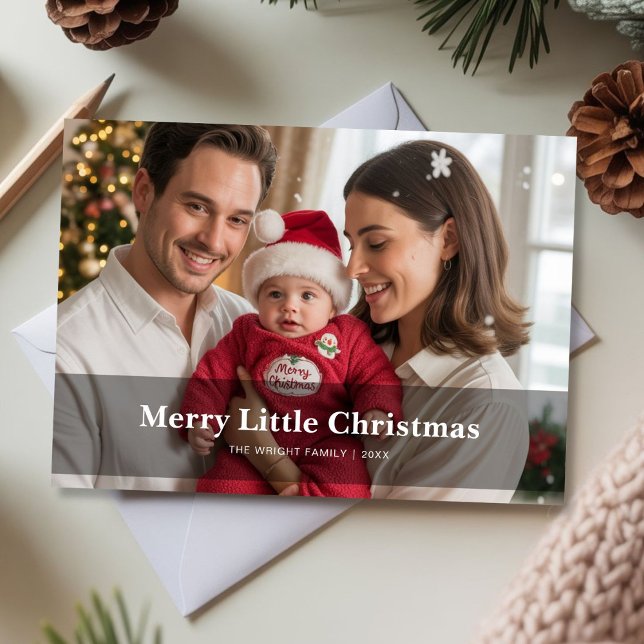 Joyful Merry Little Christmas Family Holiday Card (Creator Uploaded)