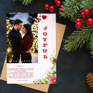  Joyful Merry Love Moments Flat Holiday Card