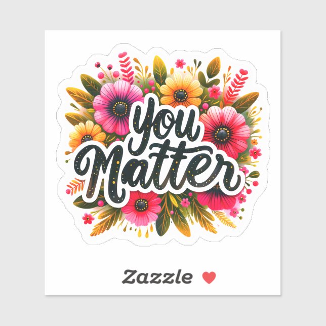 Joyful Message With Colourful Florals (Sheet)
