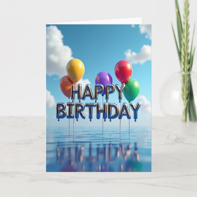 Joyful Metallic Balloon Card (Front)