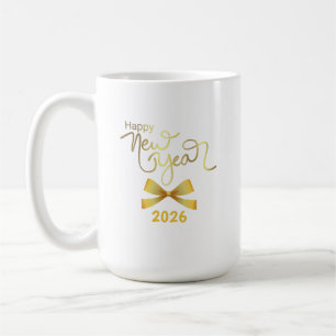 Joyful Minimalist Holiday Gold Text Mug