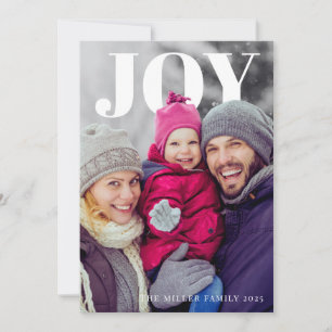 Joyful Minimalist Holiday Photo Card
