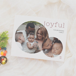 Joyful Modern 2 Photo Christmas Holiday Budget