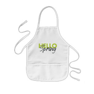 Joyful, modern, fun, vibrant design Hello Spring Kids Apron