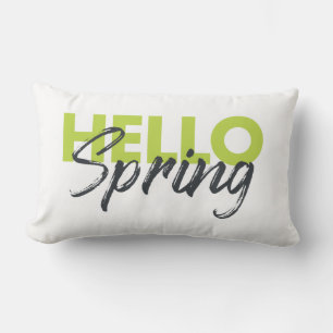 Joyful, modern, fun, vibrant design Hello Spring Lumbar Cushion
