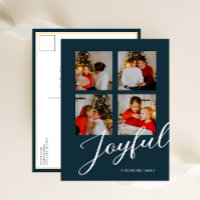 Joyful Modern Minimalist Blue Script 4 Photo