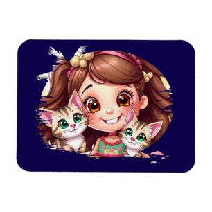 Joyful Moments with My Kitties Magnet