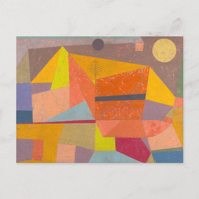 "Joyful Mountain Landscape" by Paul Klee Postcard (Front)