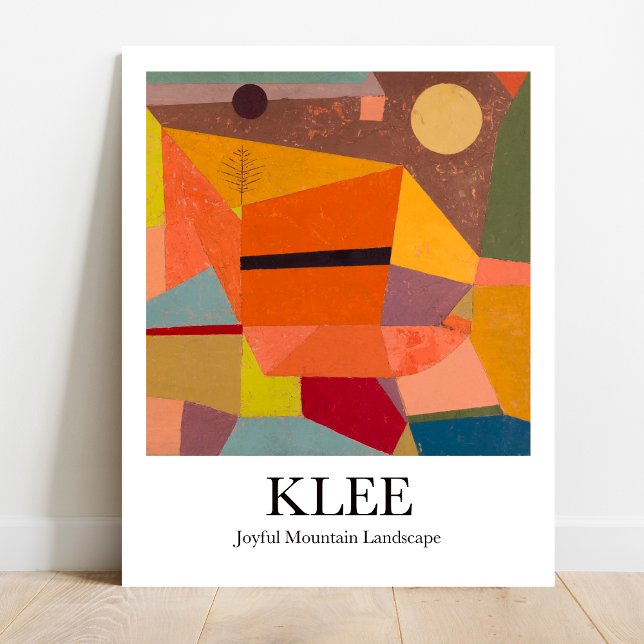 Joyful Mountain Landscape by Paul Klee Poster (Bring Klee's vibrancy home!  Joyful Mountain Landscape poster)