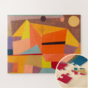 Joyful Mountain Landscape, Paul Klee Abstract Art Jigsaw Puzzle