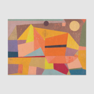 Joyful Mountain Landscape, Paul Klee Abstract Art Tissue Paper