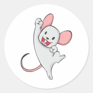 Joyful Mouse Classic Round Sticker
