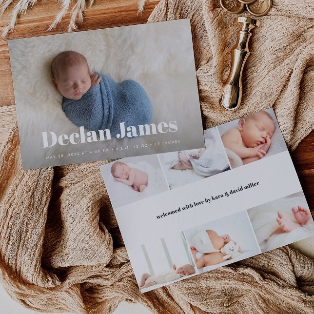 Joyful News | Photo Collage Birth Announcement (Creator Uploaded)