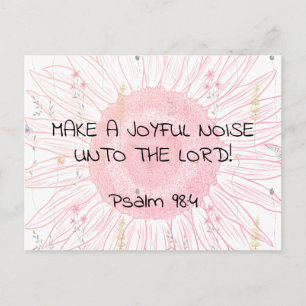  Joyful Noise 2 Psalm 98:4 Christian Scripture Postcard
