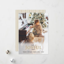 Joyful Noise Gold Snowflake Christmas Photo